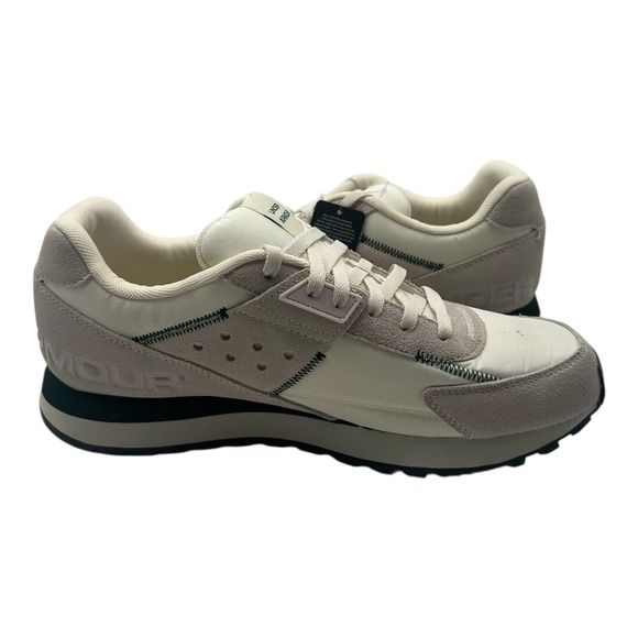 Under‎ Armour Essential Runner Running Shoes Mens 12 White/Brown Sneakers READ main image 4